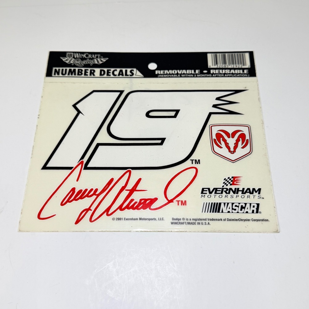 WinCraft Racing Casey Atwood 19 Evernham Motorsports NASCAR Decals 2001 Dodge